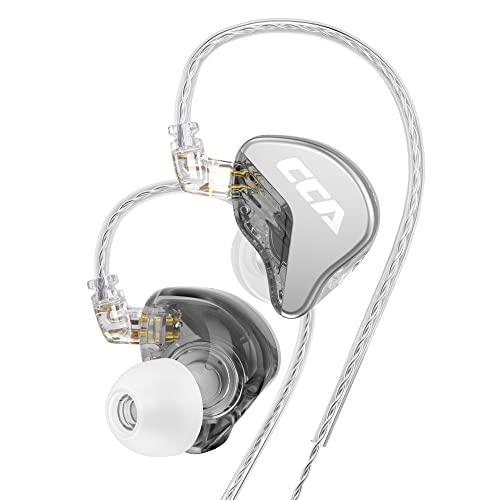 CCA CRA in Ear Monitor Headphones, Ultra-Thin Diaphragm Dynamic Driver IEM Earphones, Clear Sound & Deep Bass, Wired Gaming Earbuds with Tangle-Free Detachable Cable for Singer Musicians Drummers DJ - Image 3