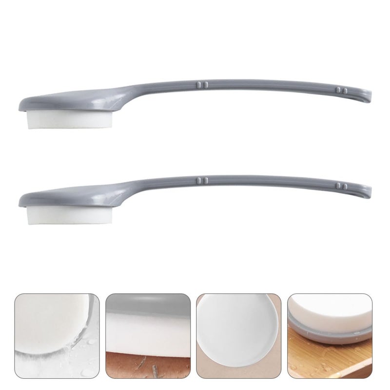 Long Handle Bath Brush 2 Pack Back Scrubber Sponge For Sensitive Skin Random Color - Image 5