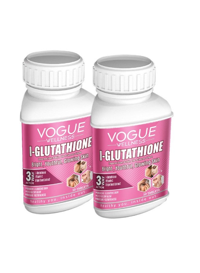 Vogue Wellness L-Glutathione Tablet Helps to Boost Skin Glow and Radiant also Support to Reduce Pigmentation & Dark Spots | Youthful Skin, Healthy Glowing skin Supplement 30X2 Tablets (Pack of 2) - Image 1