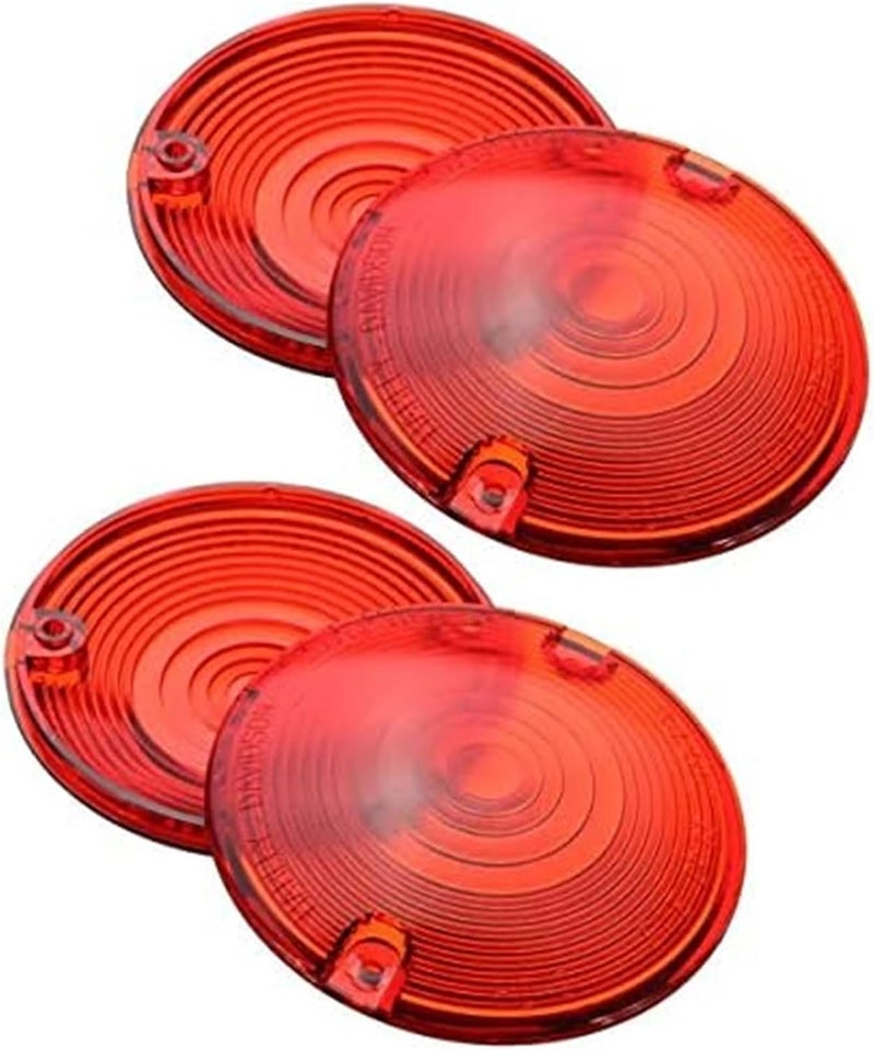 Vuzmode Motorcycle Turn Signal Lens Kit - Red - Image 1