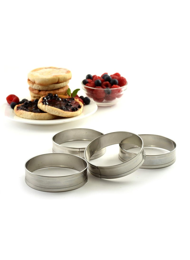 Norpro 3776 Stainless Steel English Muffin Rings, Set of 4, silver - Image 3