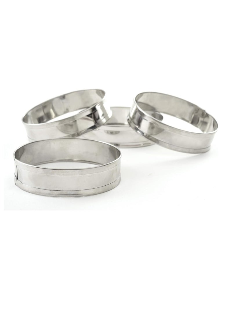 Norpro 3776 Stainless Steel English Muffin Rings, Set of 4, silver - Image 1