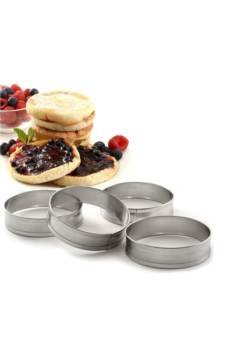 Norpro 3776 Stainless Steel English Muffin Rings, Set of 4, silver - Image 2