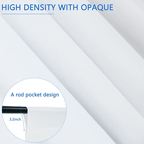 TRLYC White Photography Backdrop - 8 x 10 FT White Backdrop Background for Photography Photo Booth Backdrop for Parties Curtain Photographic Studio Photo Backgrounds - Image 2