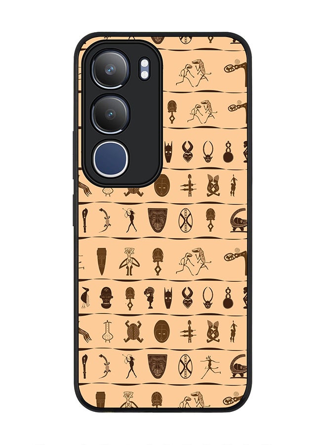 Stylizedd For vivo Y19s / Y19s Pro Case,Slim fit Camera Protection, Shockproof Thin Phone cover  - Tribal Hieroglyphics