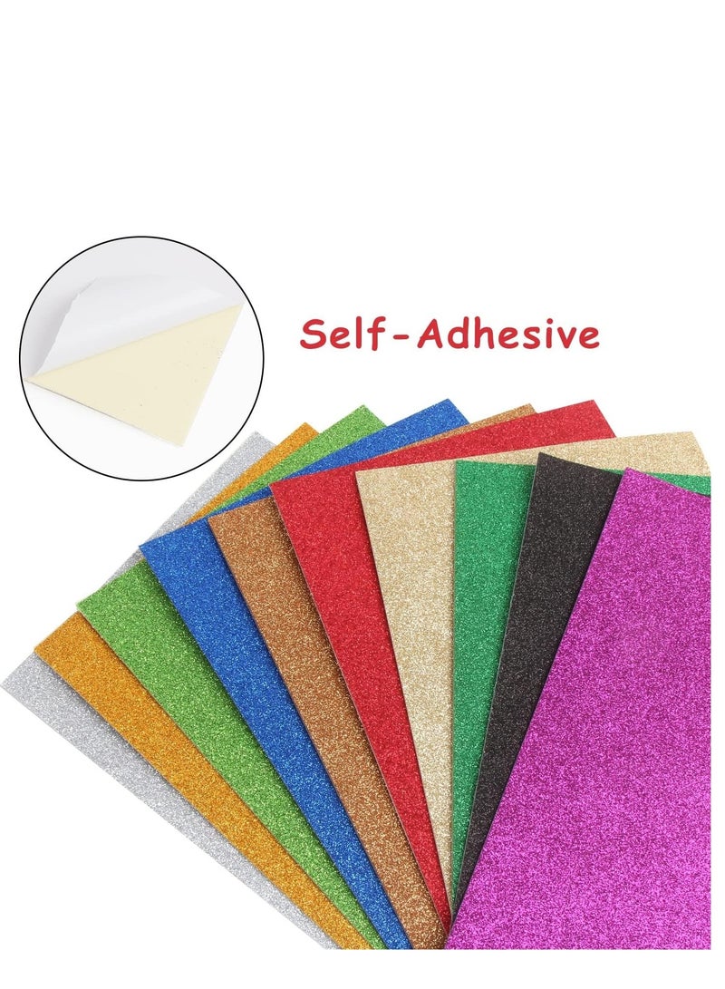 KASTWAVE 10 PCS Self Adhesive EVA Foam Paper Sheets,for Handicraft Arts and Crafts DIY Project Classroom(8x12 in) - Image 2