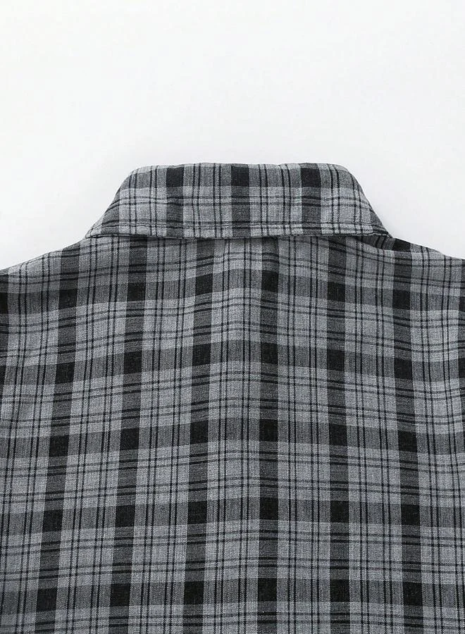 Take Two  Boys Checked Short Sleeve Shirt And T-Shirt With Shorts Set for Men | Best Price UAE