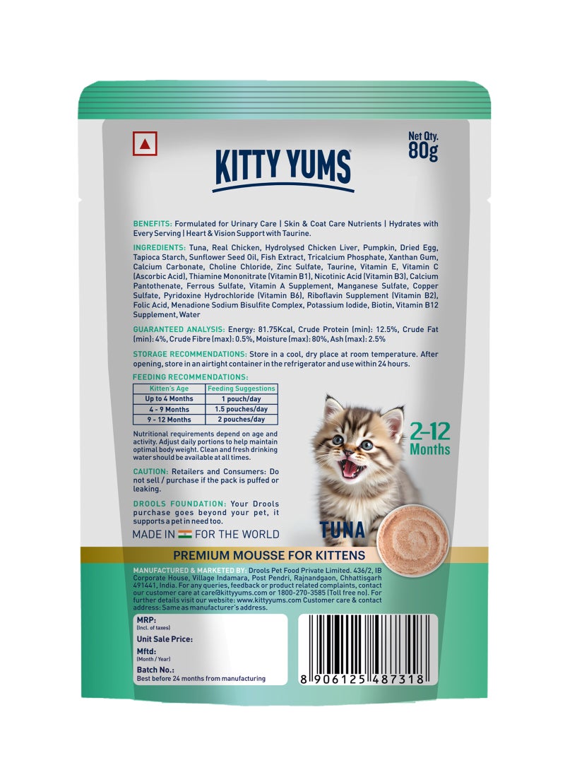 Kitty Yums Tuna Mousse Kitten 80gm – Pack of 24 - Image 2
