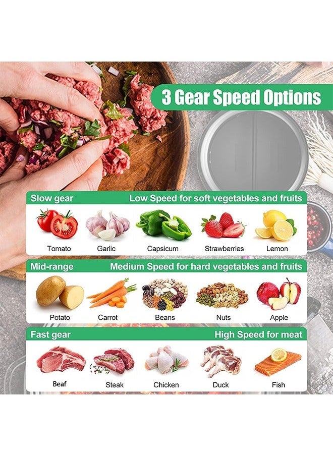 Captaintech Electric Meat Grinder,3 Liters with Variable Speed,Made of Stainless Steel,Handles Meat/Vegetables,Suitable for Home/Restaurant/Kitchen  - Image 5