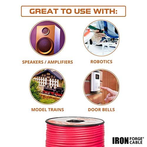 Iron Forge Cable 1000 ft 14 Gauge Primary Automotive Wire - 10 Roll Assortment Pack - 100 Ft of Copper Clad Aluminum Wire per Roll - for Home or Automotive - Image 4