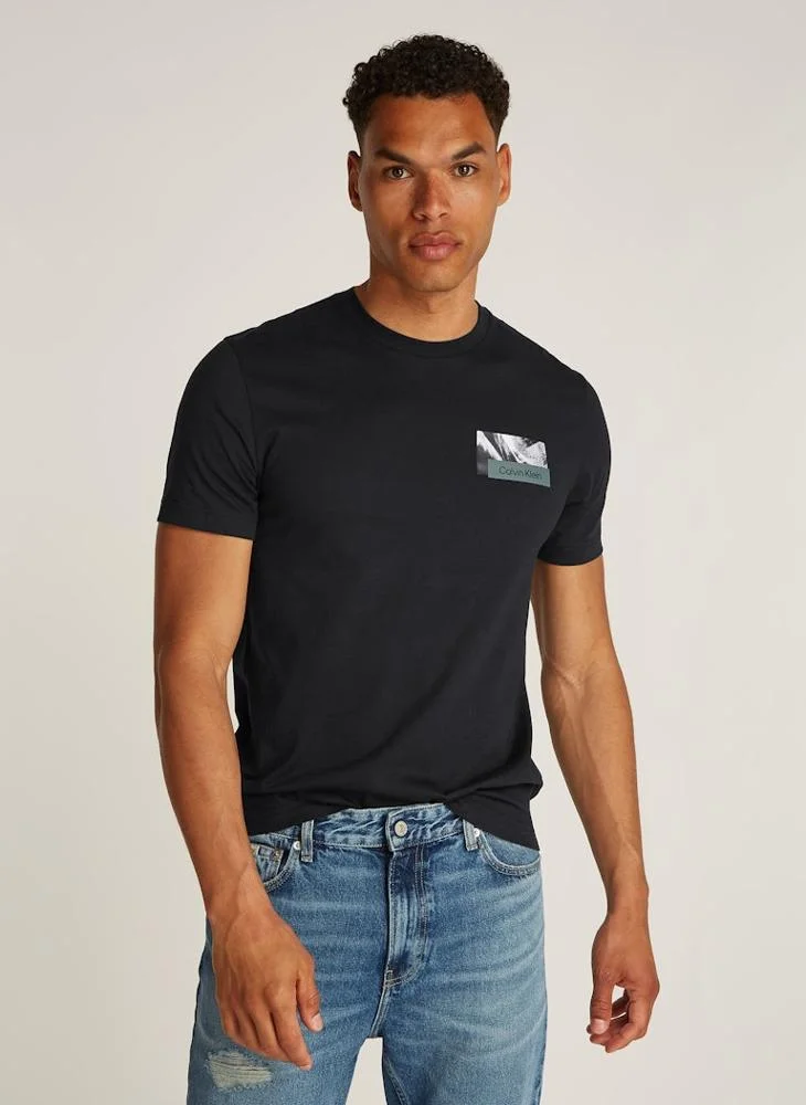 CALVIN KLEIN Graphic Logo Crew Neck T-Shirt