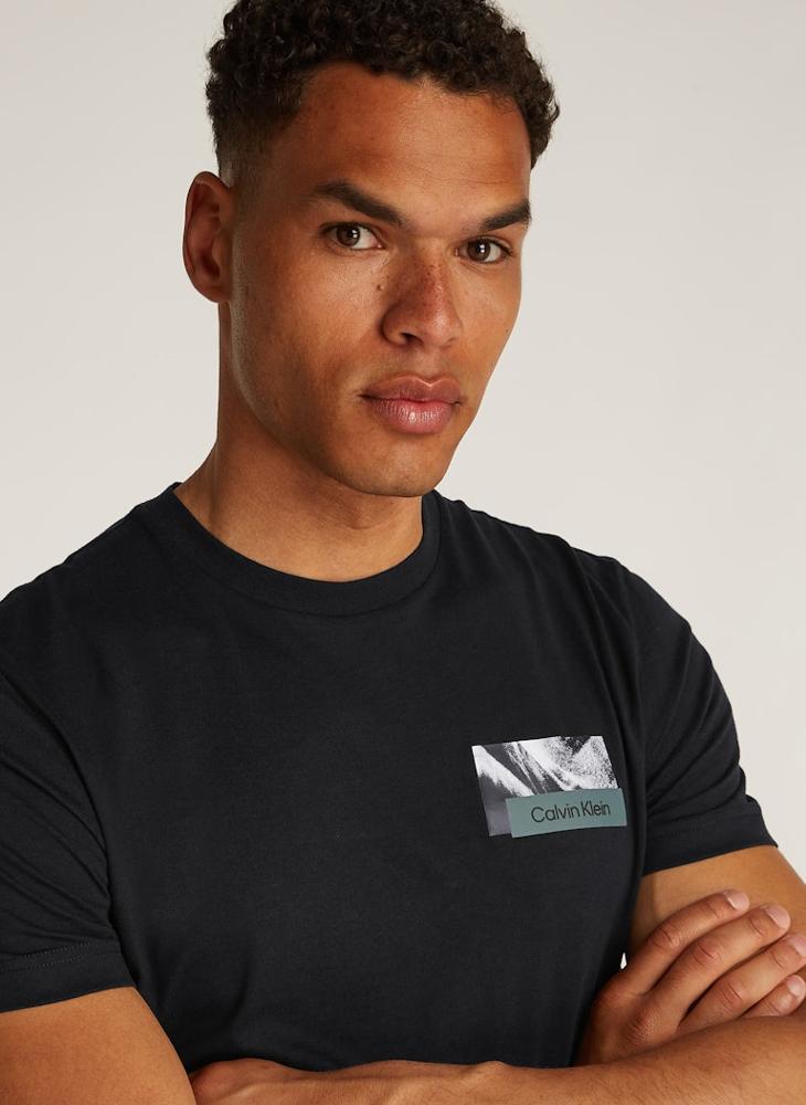 CALVIN KLEIN Graphic Logo Crew Neck T-Shirt  - Image 3