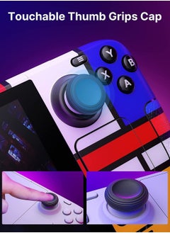 JSAUX Skin Stickers Set for Steam Deck, Vinyl Skin Decal Sticker, Anti-Slip Grip Sticker, Touchpad Stickers, Thumb Grip Caps, Protective Full Wrap Sticker Accessories for Steam Deck  - Image 4