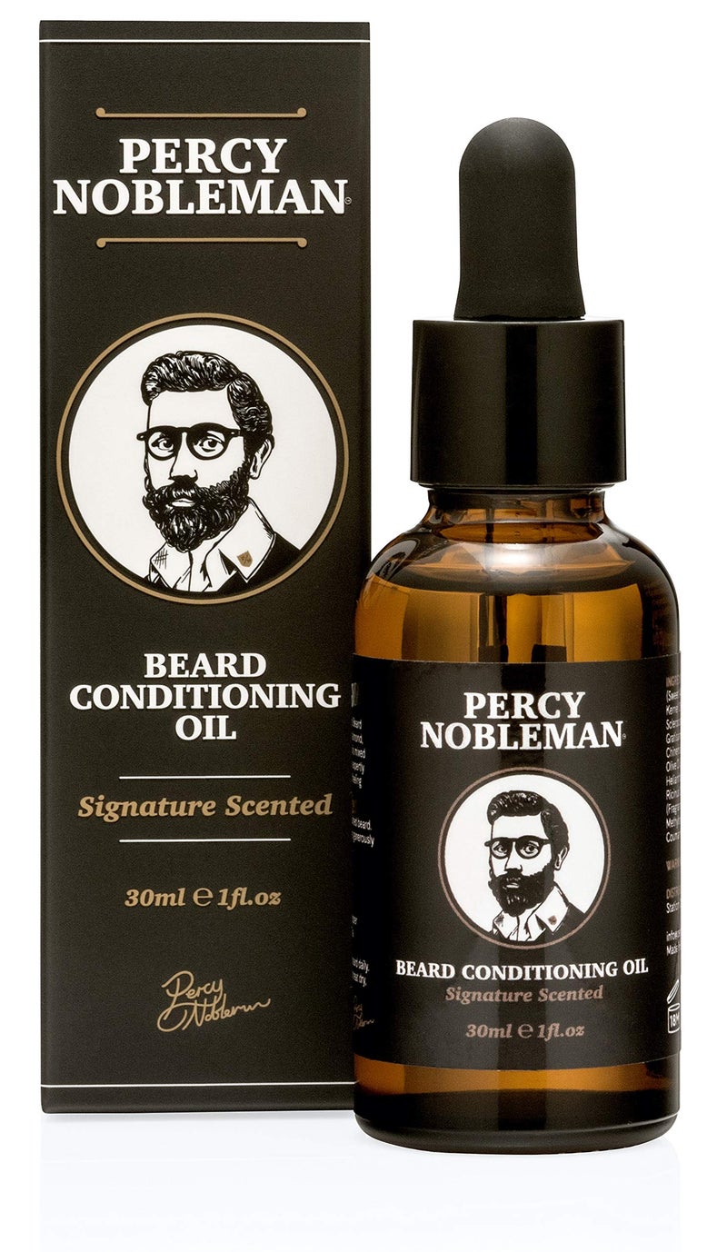 Percy Nobleman Percy Nobleman Beard Oil 99 Naturally Derived Signature Scented Blend Beard Conditioning Oil With a Special Mixture of Quality Ingredients that Softens and Conditions your Facial Hair  1 Fl Oz