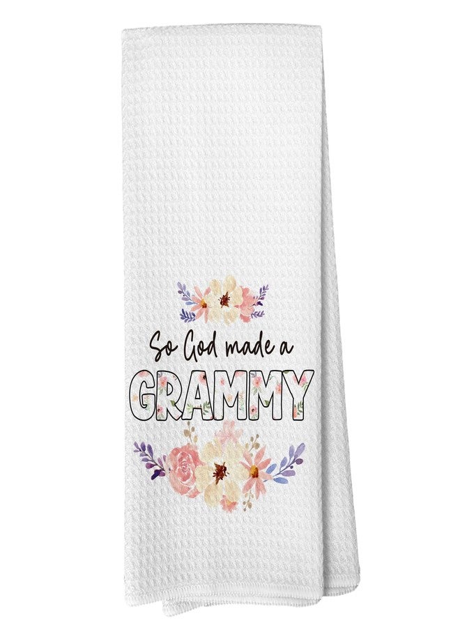 Liosei So God Made A Grammy Decorative Kitchen Towels and Dishcloths, for Grandma, Grammy Gifts Drying Cloth Hand Towels for Grandma Bathroom Kitchen Decor, 16×24Inches - Image 1