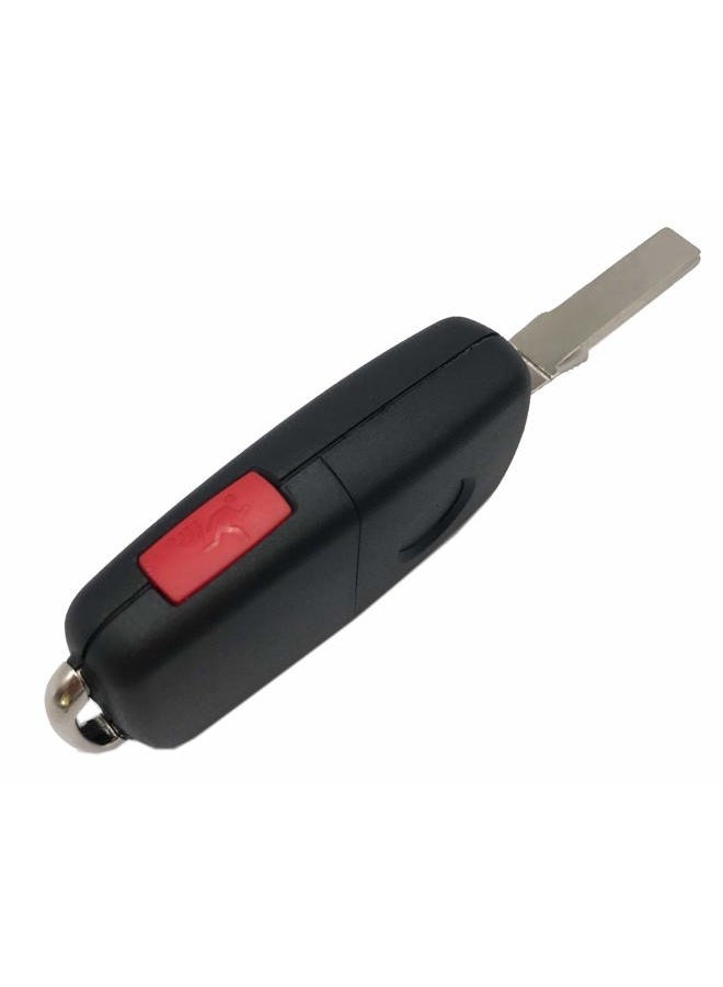 Arruweer Flip Folding Car Key Fob Case Shell Fit for VW Volkswagen GTI Jetta Eos Golf Replacement Keyless Entry Remote Control Key Fob Cover Housing (2) - Image 3