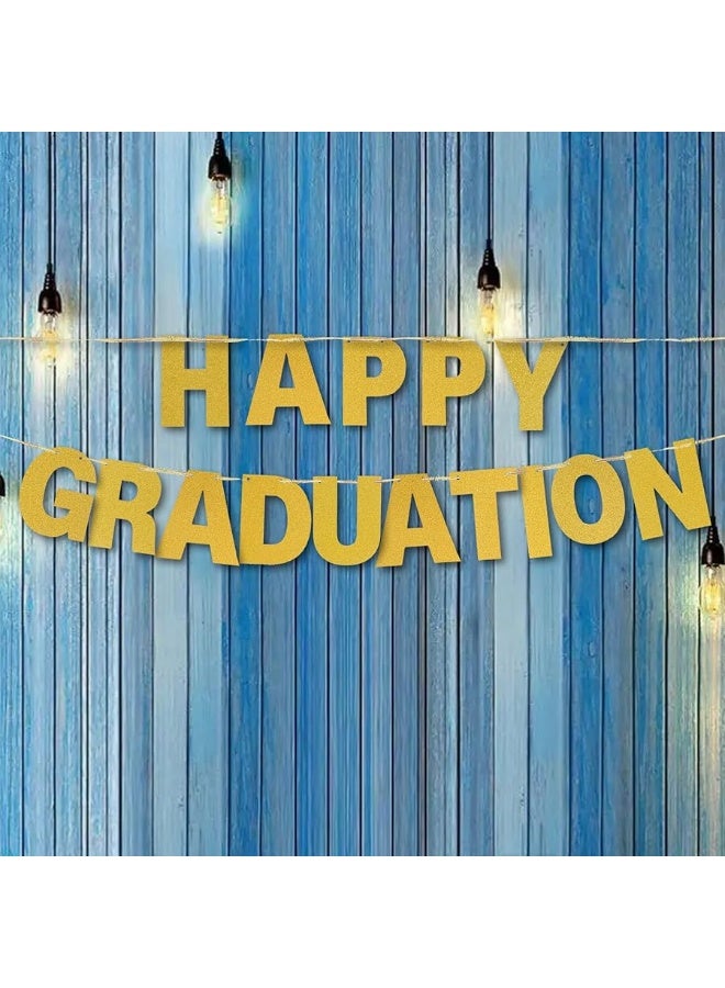 mifengda DIY Banner Kit with Letters Glitter Banner Letters Gold Customizable Birthday Banners Graduation Banner Custom Party Hanging Banner for Graduation Wedding Party Baby Shower Decoration (Gold) - Image 1
