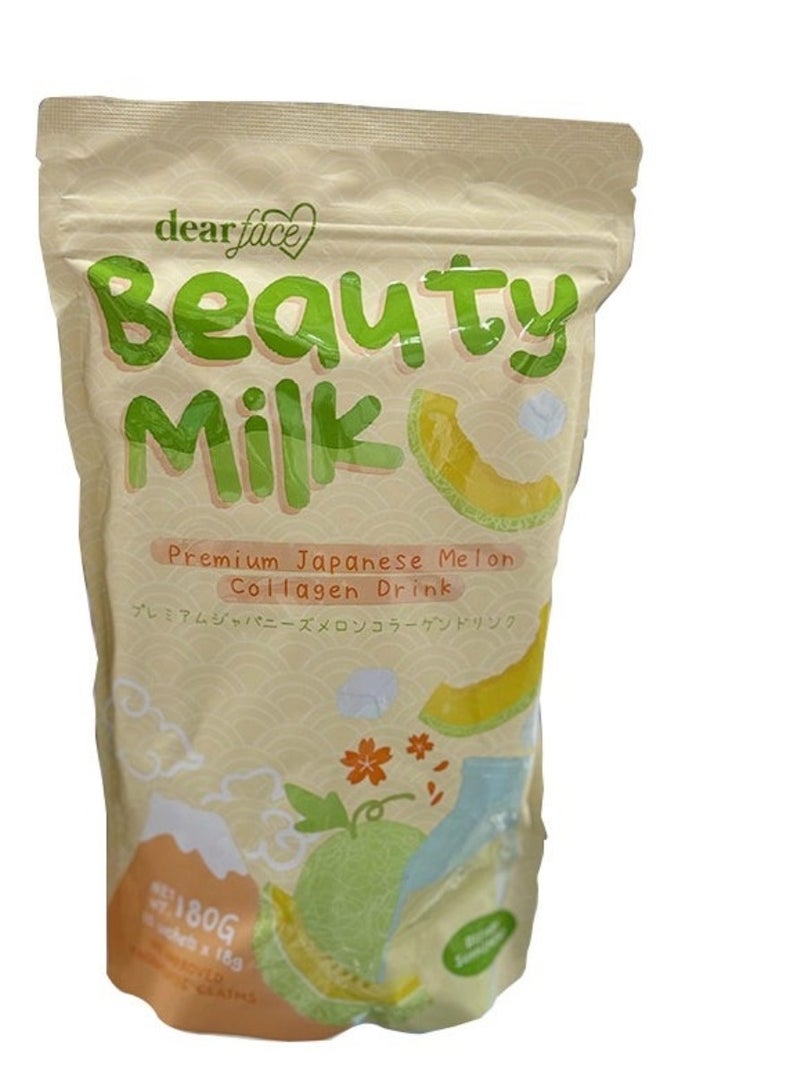 دير فيس حليب تجميل الوجه بالكولاجين الياباني شراب البطيخ والفراولة - 50000 مجم كولاجين متحلل - Image 4