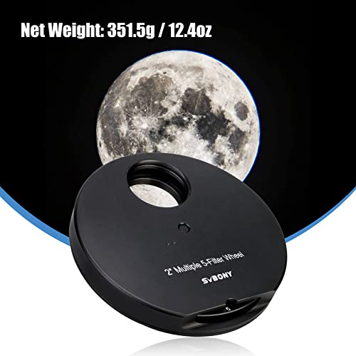SVBONY SV133 Filter Wheel Multiple 5 Position Filter Wheel for Telescope with 2 inches Eyepiece Adaptor Camera Adaptor and Locking Ring - Image 5