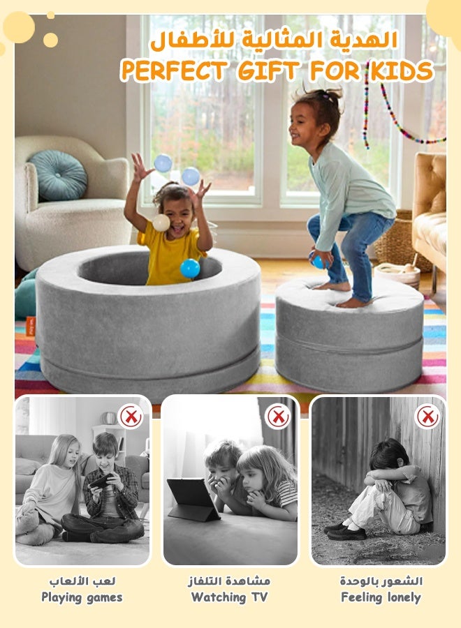 Riolio 6 in 1 Modular Kids Sofa, For Toddler And Baby Playroom Bedroom - Image 5