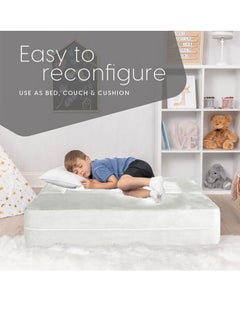 Riolio 6 in 1 Modular Kids Sofa, For Toddler And Baby Playroom Bedroom, Lvory With Bonus Pillow  - Image 2
