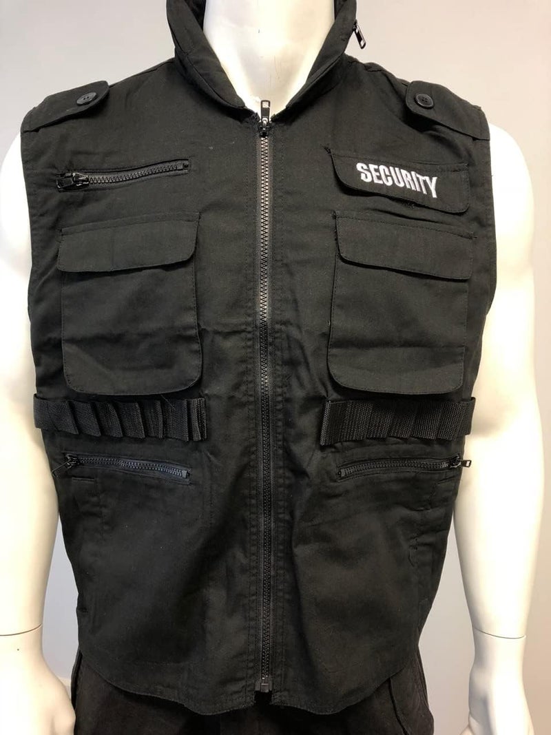 Backbone Mens Womens Unisex SECURITY Vest Uniform with SECURITY Embroidery - Black - Image 5