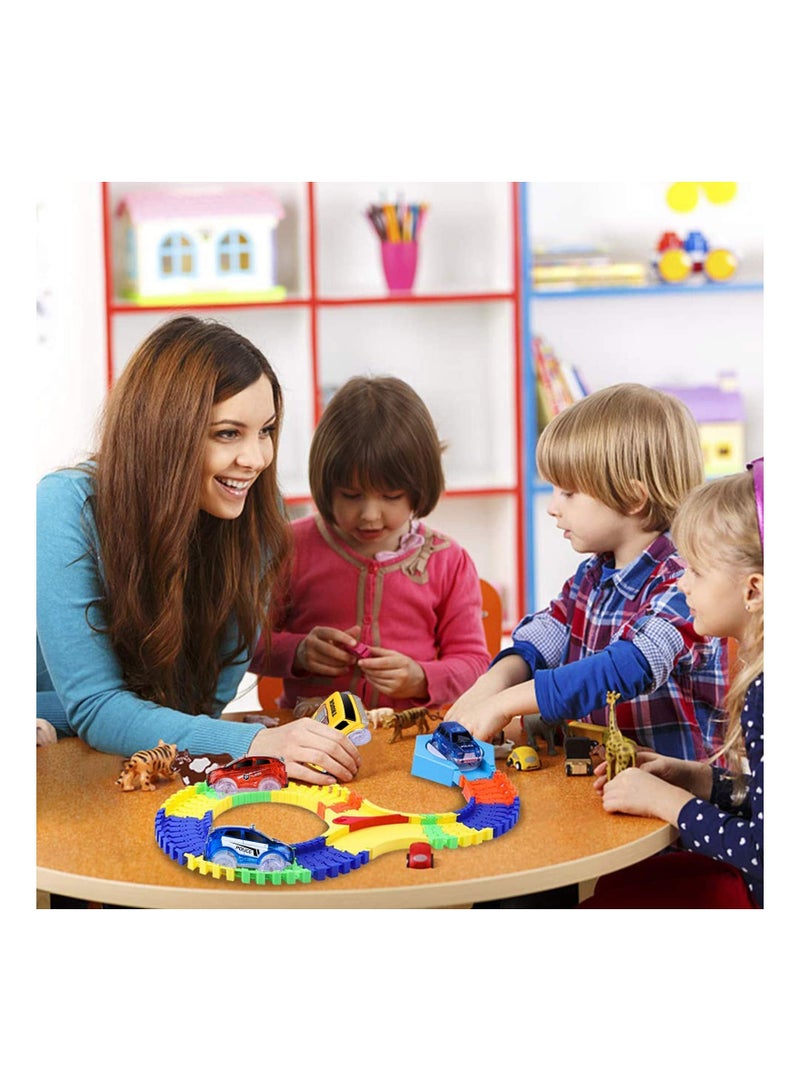 Loquat Track Cars Replacement Only,Light Up Toy Cars with 5 Flashing LED Lights Racing Car Track Accessories Compatible with Magic Tracks and Tracks with Most Track Cars for Boys and Girls (3 Pack) - Image 2