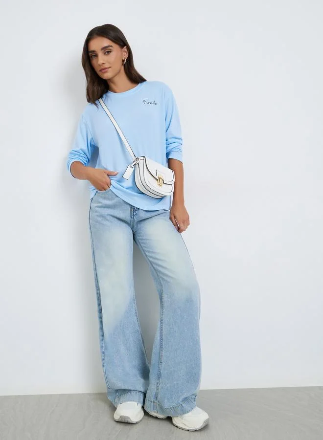Styli Women Round Neck Regular Fit T-Shirt