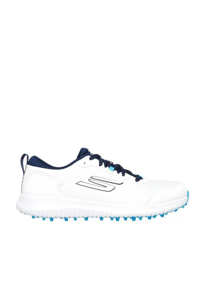 SKECHERS Men's Max Fairway 4 Lightweight Spikeless Golf Shoe Sneaker, White/Navy, 11.5 - Image 1