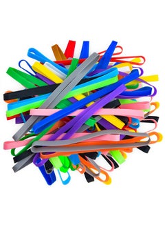 Coopay 60 Pieces Silicone Rubber Bands Colorful Elastic Bands Elastic Rubber Wrapping Bands For Books, Art, Exercise, Crab Traps, Cooking, Wrapping, Heat, Cold, Uv, Chemical Resistant (5.5 Inch)  - Image 1
