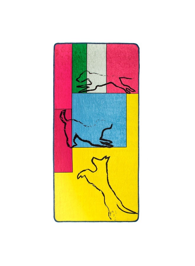 Biggdesign Washable Runner 60x130cm, Non-slip Bottom Carpet, Non-Shedding Area Mat, Polyester Anti-Bacterial Runner, Three Dogs Design, Pet Friendly Runner Mat, Ideal for Interiors, Living Room, Hallway, Bedroom - Image 2