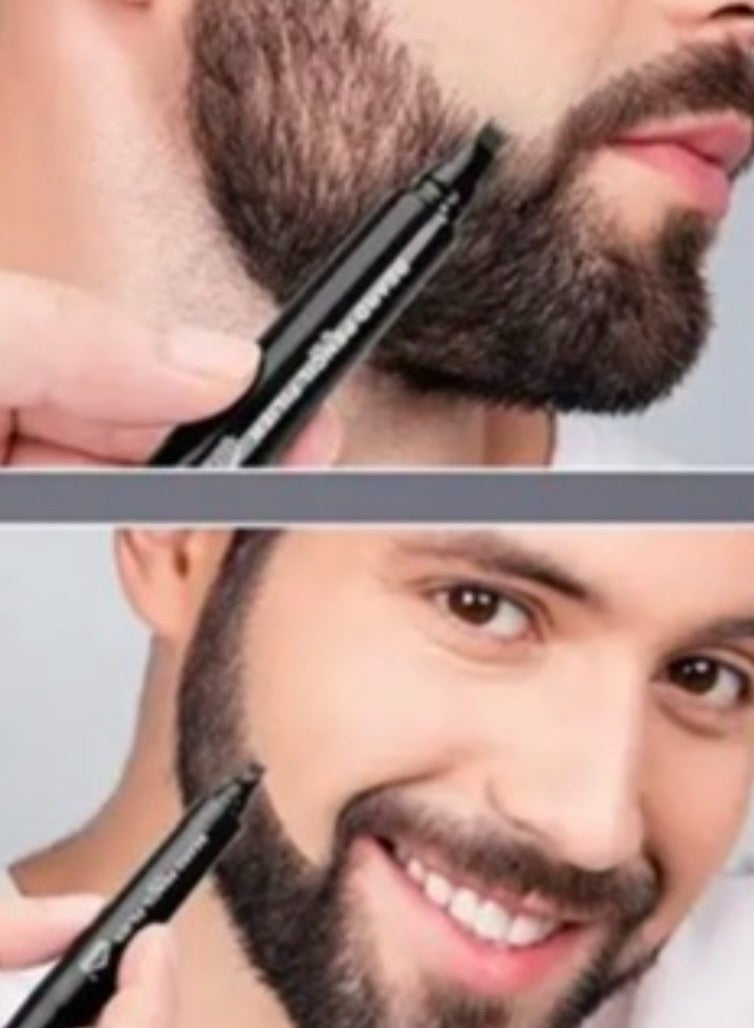 Beard pencil with brush for defining beard gaps  black two heads large size - Image 3