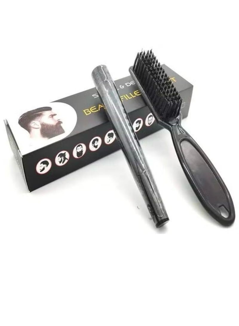 Beard pencil with brush for defining beard gaps  black two heads large size - Image 2