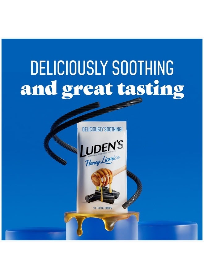 LUDEN'S قطرات لودن المهدئة للحلق، عسل وعرق السوس، 30 حبة (عبوة من 1) - Image 2