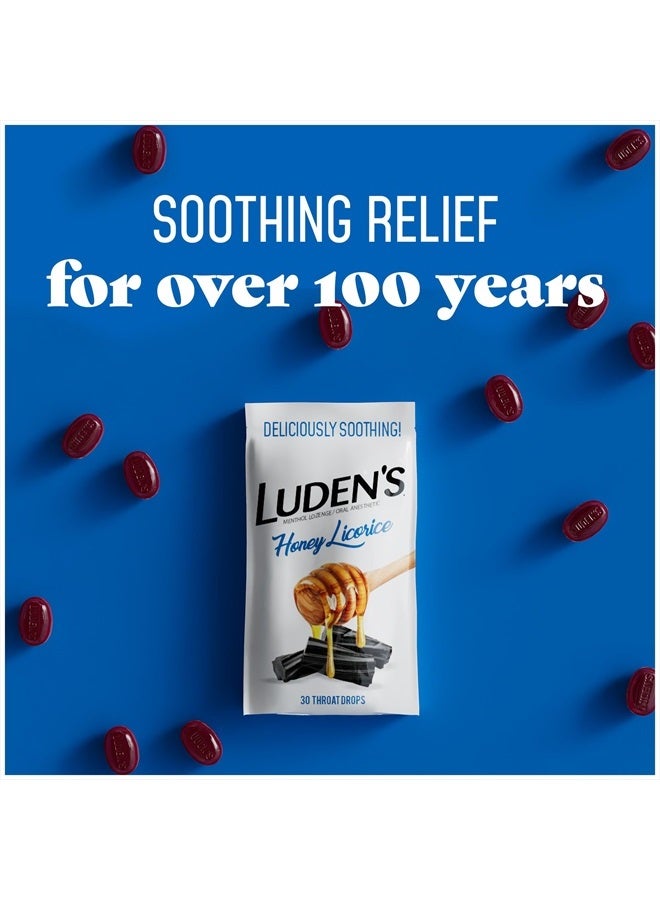 LUDEN'S قطرات لودن المهدئة للحلق، عسل وعرق السوس، 30 حبة (عبوة من 1) - Image 4