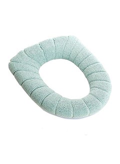 THE PACK Bathroom Soft Thicker Warmer Stretchable Washable Cloth Toilet Seat Cover Pads - Green  - Image 3