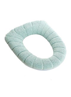 THE PACK Bathroom Soft Thicker Warmer Stretchable Washable Cloth Toilet Seat Cover Pads - Green  - Image 2