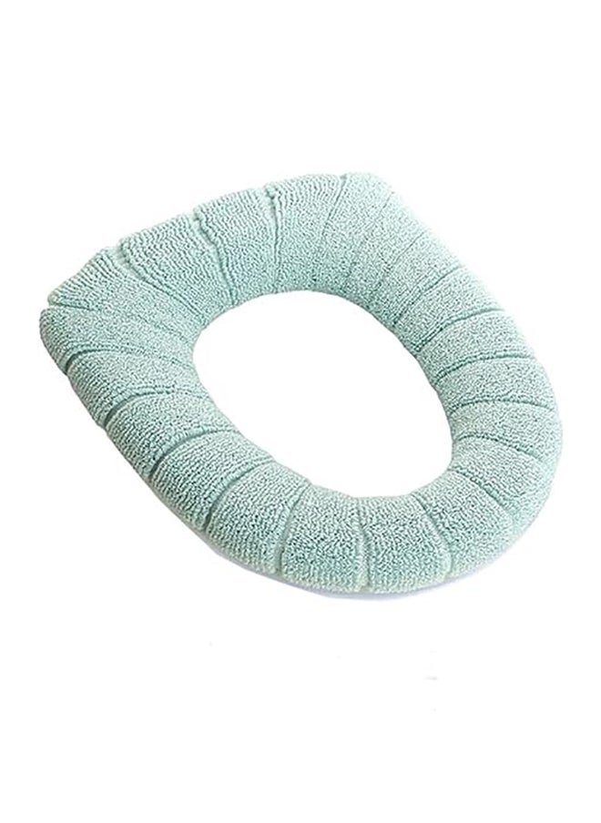 THE PACK Bathroom Soft Thicker Warmer Stretchable Washable Cloth Toilet Seat Cover Pads - Green  - Image 2