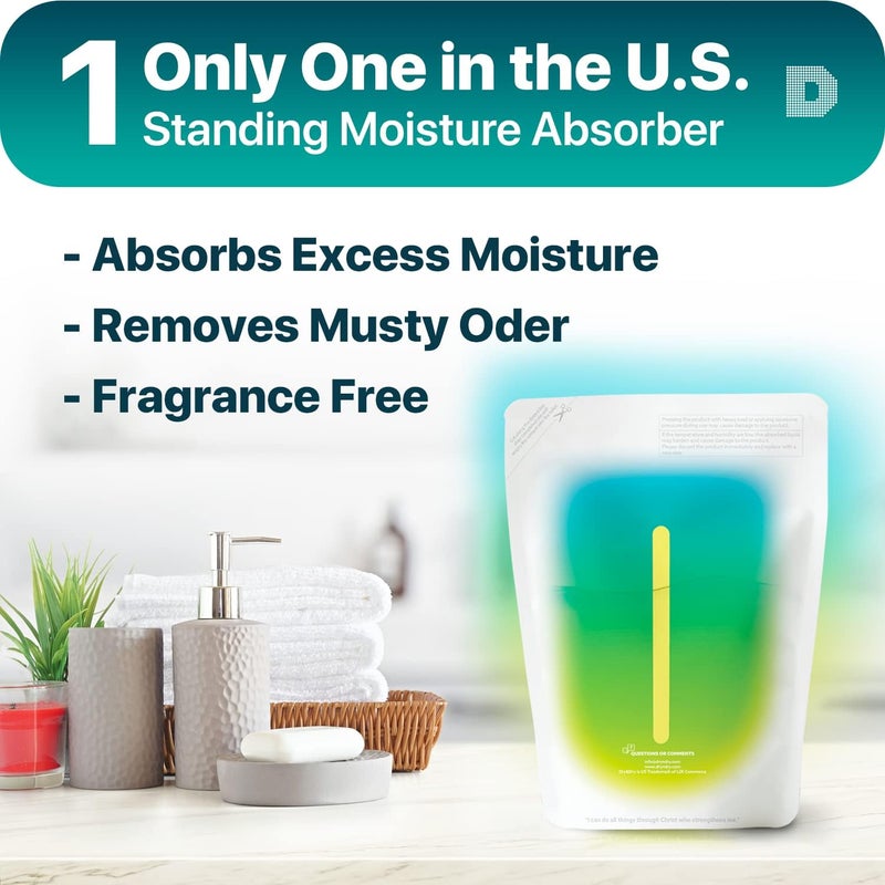 DRYDRY 20 Pack Standing Moisture Absorbers for Basements, Closets, Bathrooms & Laundry Rooms - Image 3