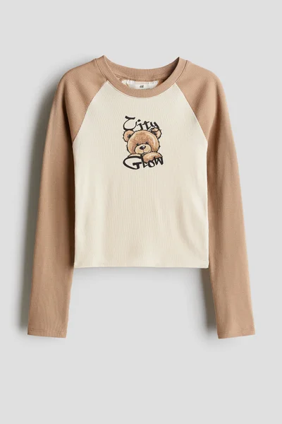 H&M Ribbed Cotton Top