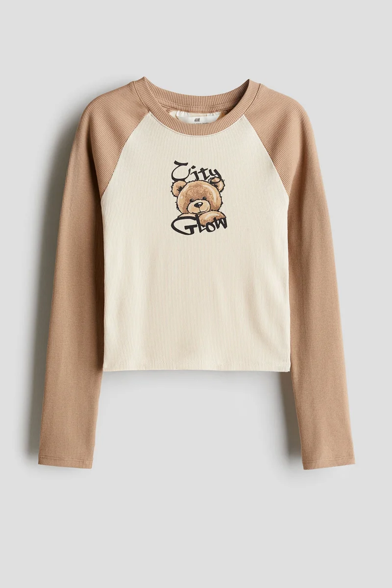 H&M Ribbed Cotton Top