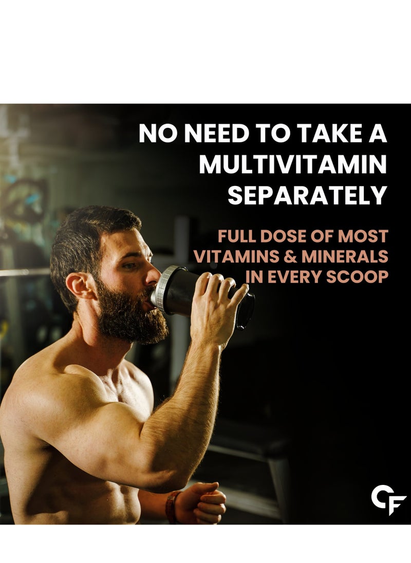 CARBAMIDE FORTE - Carbamide Forte Plant Protein Powder - Plant Based Protein Powder with Multivitamin, Minerals, Superfoods, Pea Protein, Digestive Enzymes | Plant Protein Powder - Belgian Chocolate Flavour - 500g - Image 1