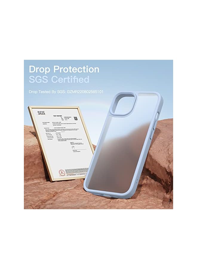 Jetech Matte Case For Iphone 14 6.1-Inch, Shockproof Military Grade Drop Protection, Frosted Translucent Back Phone Cover, Anti-Fingerprint (Sky Blue) - Image 3