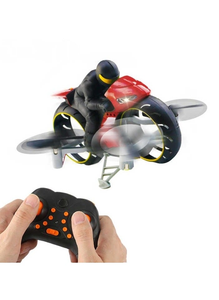 Remote Control Motorcycle Toy – 2.4GHz Electric Mini Flying Motorbike with Light-Up Wheels, 360° Rotating Drift Stunt, Land & Air RC Motorcycle for Kids, Rechargeable Stunt Bike - Image 1
