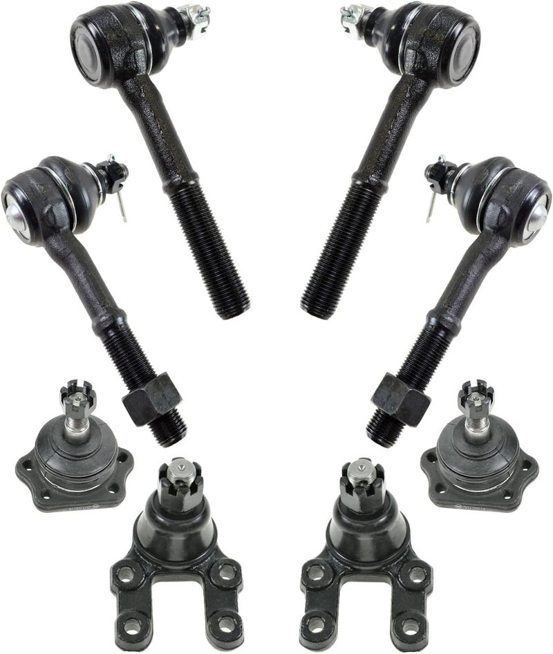 TRQ Front Steering & Suspension Kit Ball Joint Tie Rod Compatible with 1994 Nissan D21 1993-1995 Pathfinder 1995-1997 Pickup - Image 1