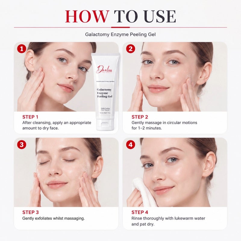 Danliss Lactobionic Acid Enzyme Gentle Exfoliating Gel 60g - Gentle Exfoliation and Brightening, Portable Tube - Image 2