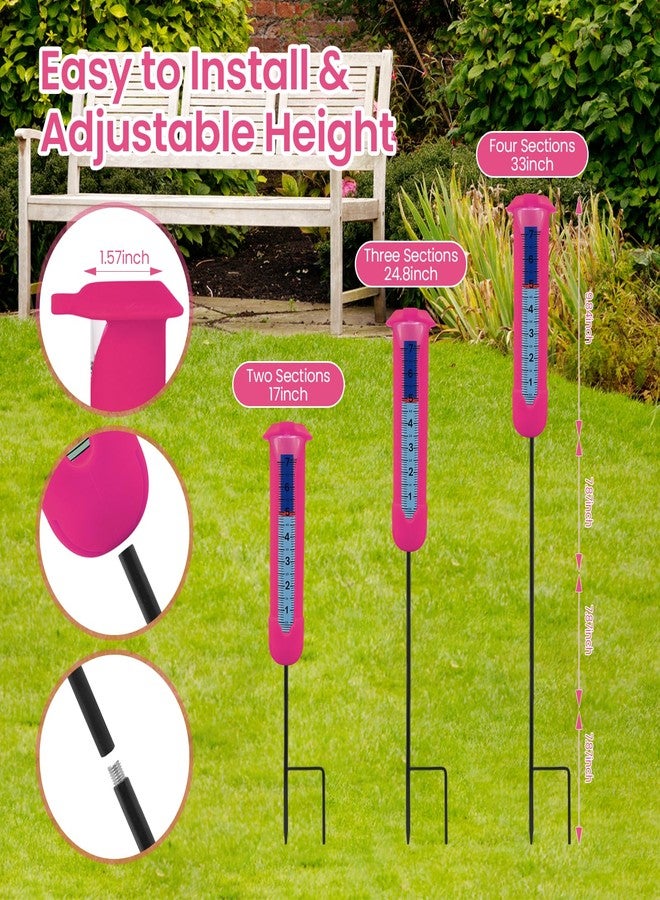 Beofinest Upgraded Rain Gauge Outdoor, Freeze Proof Rain Gauge with Silicone Cover & Levelling, Large Clear Numbers and Adjustable Height Decorative Rain Measure Gauge with Float Marker for Yard, Garden, Lawn - Image 4