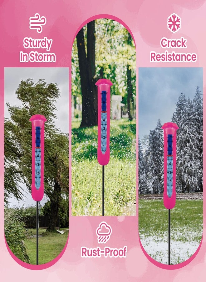 Beofinest Upgraded Rain Gauge Outdoor, Freeze Proof Rain Gauge with Silicone Cover & Levelling, Large Clear Numbers and Adjustable Height Decorative Rain Measure Gauge with Float Marker for Yard, Garden, Lawn - Image 5
