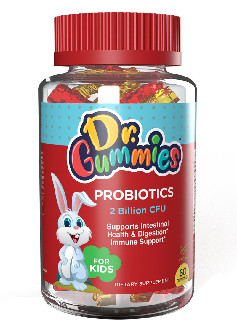Dr. Gummies Kids Probiotic Gummies With 2 Billion CFU For Digestive Support, 60’s  - Image 1