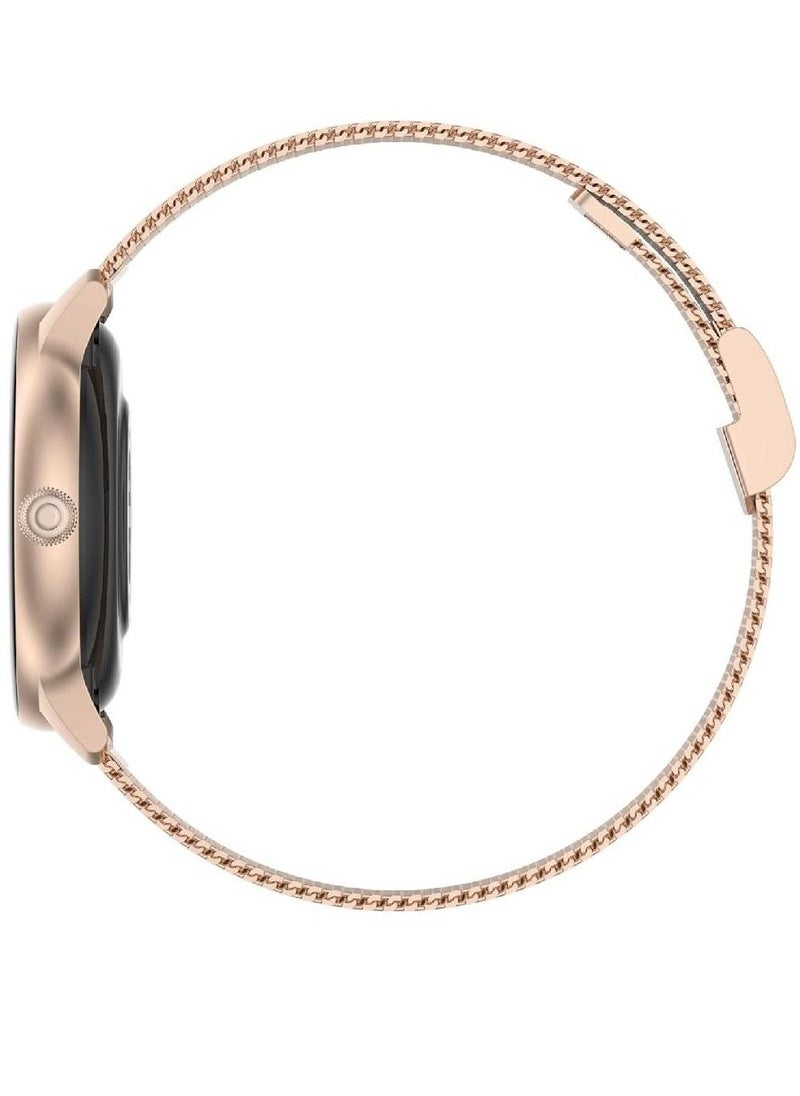 miYou Modern Style Woman Smart Watch with Metal Strap Blood Oxygen Heart Rate Monitor Gold  - Image 4